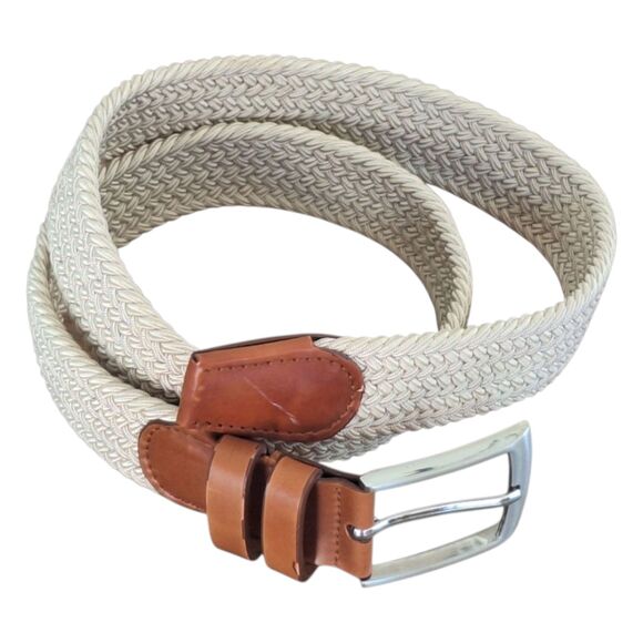 Magnanni Nadal Woven Belt Made in Spain Men's size Small Beige - Picture 1 of 16